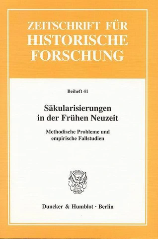 cover of Saekularisierungen in der Fruehen Neuzeit