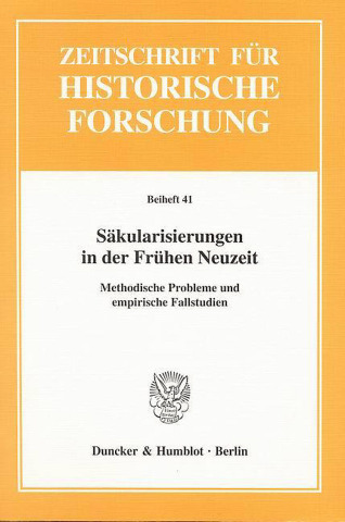 cover of Saekularisierungen in der Fruehen Neuzeit